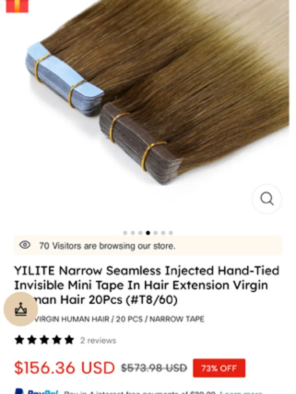 New YILITE Light Brown to Platinum Blonde Invisible Tape In Extensions 20Pcs